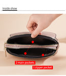 Black Chic Quilted Crossbody Bag - Multi-Compartment PU Leather Shoulder Purse-6