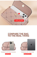 Black Chic Quilted Crossbody Bag - Multi-Compartment PU Leather Shoulder Purse-8