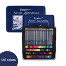Giorgione Artist Watercolour Pencils 120-Color Set - Premium Water Soluble Colored Pencils for Art & Drawing with Tin Case-1