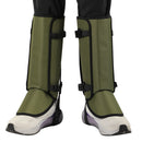 Green Outdoor Waterproof Leg Gaiters - Anti-Snake Bite & Scratch Protection Boot Covers - Breathable Nylon Oxford Leg Guards for Hiking Camping-1