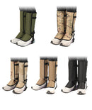 Black Outdoor Waterproof Leg Gaiters - Anti-Snake Bite & Scratch Protection Boot Covers - Breathable Nylon Oxford Leg Guards for Hiking Camping-2