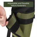 Black Outdoor Waterproof Leg Gaiters - Anti-Snake Bite & Scratch Protection Boot Covers - Breathable Nylon Oxford Leg Guards for Hiking Camping-5