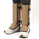 Khaki Outdoor Waterproof Leg Gaiters - Anti-Snake Bite & Scratch Protection Boot Covers - Breathable Nylon Oxford Leg Guards for Hiking Camping-1