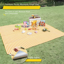 Yellow Lightweight Thickened Picnic Mat – Waterproof Outdoor Camping Ground Sheet for Hiking, Parks and Picnics(1.5*2M）-1