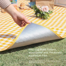 Yellow Lightweight Thickened Picnic Mat – Waterproof Outdoor Camping Ground Sheet for Hiking, Parks and Picnics(1.5*2M）-2