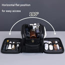 Large Capacity PU Leather Toiletry Bag - Multi-Compartment Dopp Kit & Cosmetic Organizer(Brown)-2
