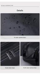 Large Capacity PU Leather Toiletry Bag - Multi-Compartment Dopp Kit & Cosmetic Organizer(Brown)-7