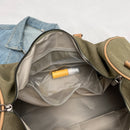 Large Capacity Canvas Travel Duffel Bag with Doodle Print - Weekend & Gym Tote(Green)-8