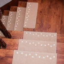 3-Pack Beige Non-Slip Luminous Stair Treads - Self-Adhesive Pet Paw Print Stair Mats 55x22x4.5cm-1