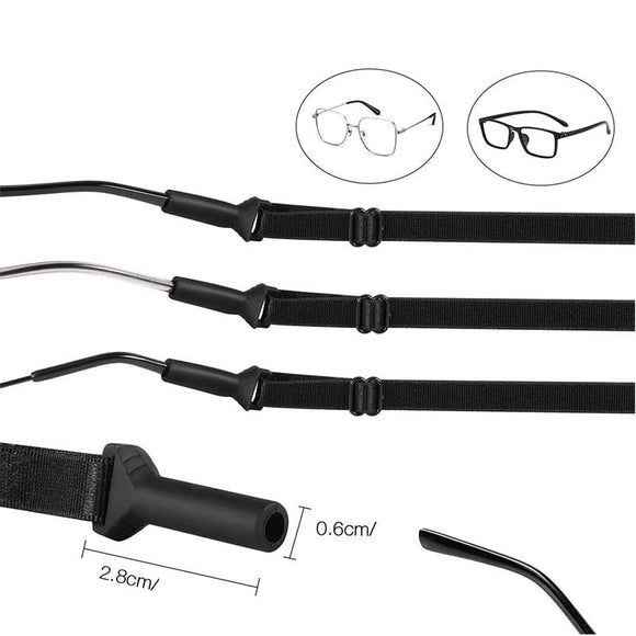 (10-Pack) Adjustable Anti-Slip Eyeglass Straps - Secure Sports Eyewear Retainer Cord for Men, Women & Kids