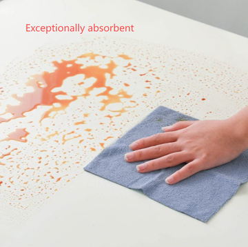 Yellow 4-Roll Pack, 80 Sheets Reusable Tear-Off Microfiber Cleaning Cloths - Non-Stick Oil & Absorbent Kitchen Wipes - 0