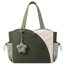 Green Stylish 16-inch Women's Tote Bag - Teacher & Nurse Puffer Work Bag, Travel & Daily Handbag with Cup Holders-1