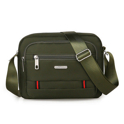 Green Dual-Style Men's Oxford Cloth Crossbody Bag Bundle - Oxford Cloth Business Shoulder Bag, Multi-Functional Large Capacity, Fits 8-inch Tablet