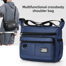 Dark Blue Men's Waterproof Oxford Cloth Crossbody Bag - Durable Anti-Theft Shoulder Backpack for Business, Travel & 10-inch Tablet-2