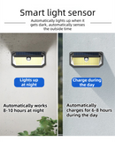 2-Pack Solar Motion Sensor Wall Light(416-Bead LED) -  3 Lighting Modes, IP64 Waterproof, Three-Sided Wide-Angle Lighting for Outdoor Security and Garden Lighting-2