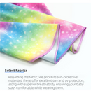 2-Pack Girls' Sun Protection Swim Cap Set - Cute Cartoon Rainbow Horse Pattern, Quick Dry Nylon Swimming & Wading Hat-4