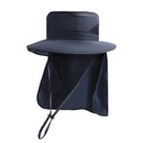 2-Pack Dark Blue Men's Adjustable Sun Protection Hat - Wide Brim, Deep Crown, Quick Dry Breathable Sun Cap with Neck Flap for Hiking & Outdoors-1