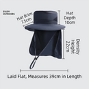 2-Pack Dark Blue Men's Adjustable Sun Protection Hat - Wide Brim, Deep Crown, Quick Dry Breathable Sun Cap with Neck Flap for Hiking & Outdoors-5