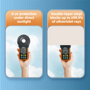 2-Pack Pink Ultra-Compact 5-Fold Waterproof All-Weather Umbrella for Women - Heart Pattern, Black Glue UV Protection, 8-Rib Frame,  Portable Capsule Parasol-3