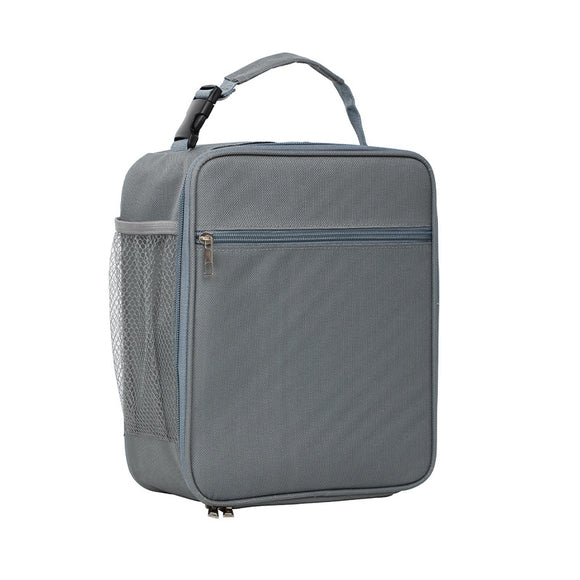 Dark grey Insulated Lunch Bag with Shoulder Strap - Portable & Large Capacity Thermal Bento Tote