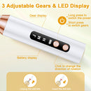 White Cordless Electric Nail Drill Kit - Portable Manicure Pedicure Polisher with 12 Bits-3