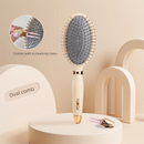 Oval comb Soft Touch Air Cushion Hair Brush with Built-in Cleaning Claw Detangling Massage Comb for Wet and Dry Hair Gentle Scalp Care-1