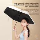 Deep Sea Blue Compact Mini Travel Umbrella UPF50+ UV Protection Waterproof 6-Fold Flat Design Lightweight Sun & Rain Parasol for Handbag-3