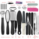 27 Piece Professional Pedicure Foot Care Kit Stainless Steel Callus Remover Heel Rasp and Manicure Set for Dead Skin Removal Home Salon Tools-1