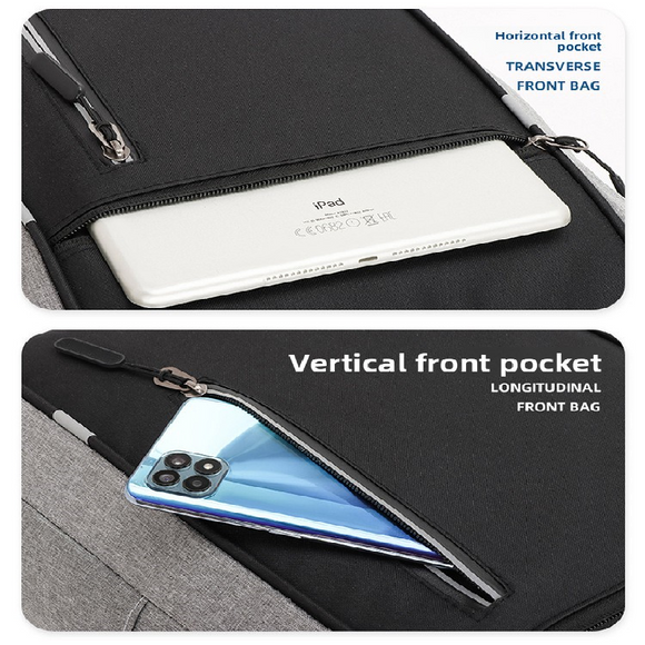 Grey 3 Piece Mens Backpack Set with Sling Bag and Pouch USB Charging Port Large Capacity Laptop Daypack Water Resistant Business Travel School Bag