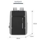 Grey 3 Piece Mens Backpack Set with Sling Bag and Pouch USB Charging Port Large Capacity Laptop Daypack Water Resistant Business Travel School Bag-8