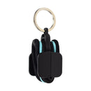 3-PCS Black Portable Hair Tie Organizer Keychain Compact Hair Accessories Holder with Clip for Travel School Bag and Purse-1