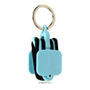 3-PCS Blue Portable Hair Tie Organizer Keychain Compact Hair Accessories Holder with Clip for Travel School Bag and Purse-1