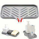 3-PCS Grey Large Drainable Soap Dish Tray with Anti-Slip Base for Bathroom Sink - Keeps Soap Dry and Organized in Australian Homes-1