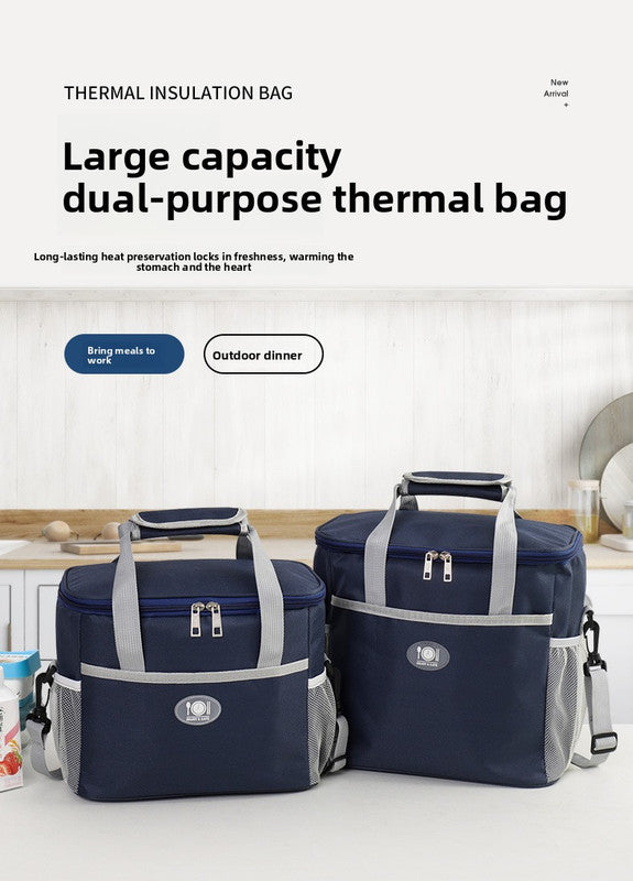 Insulated Lunch Bag Thermal Cooler Tote with Adjustable Shoulder Strap Waterproof Lining for Work School & Picnics Purple Small