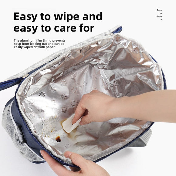 Large Insulated Cooler Bag Thermal Lunch Tote 16L Capacity with Adjustable Shoulder Strap for Picnics Camping & Work Purple