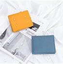 Women's Genuine Leather Bi-fold Wallet - Slim Short Purse with Coin Pocket & RFID Blocking - Soft Cowhide Minimalist Card Holder - Black-7