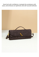 Retro Woven Baguette Handbag for Women Suede Texture PU Leather Shoulder Crossbody Bag Elegant Evening Clutch Olive green-3