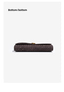 Retro Woven Baguette Handbag for Women Suede Texture PU Leather Shoulder Crossbody Bag Elegant Evening Clutch Brown-13