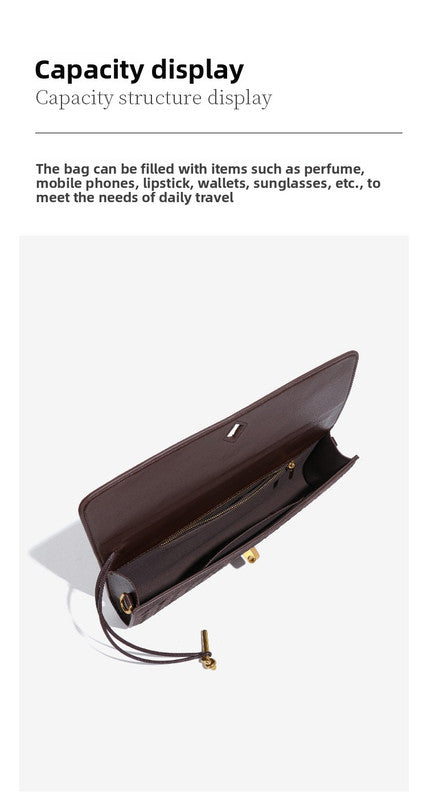 Retro Woven Baguette Handbag for Women Suede Texture PU Leather Shoulder Crossbody Bag Elegant Evening Clutch Khaki