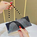 Luxury Black Rhinestone Evening Clutch Bag Women Crystal Sparkle Formal Purse with Chain Strap for Wedding Party Prom-1