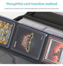 Premium Toploader Binder 9 Pocket 216 Capacity Trading Card Album Zippered PU Leather Storage Holder for Sports TCG & AFL Cards Black-8