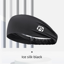 3 PCS Cooling Sports Headband  Ice Silk Moisture Wicking Sweat Band for Running Gym & Yoga Non Slip Stretchy Black Blue & Grey-1