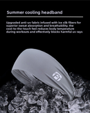 3 PCS Cooling Sports Headband  Ice Silk Moisture Wicking Sweat Band for Running Gym & Yoga Non Slip Stretchy Black Blue & Grey-6