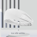 3 PCS Cooling Sports Headband Ice Silk Moisture Wicking Sweat Band for Running Gym & Yoga Non Slip White & Geometric Tech Pattern Black and Grey-1