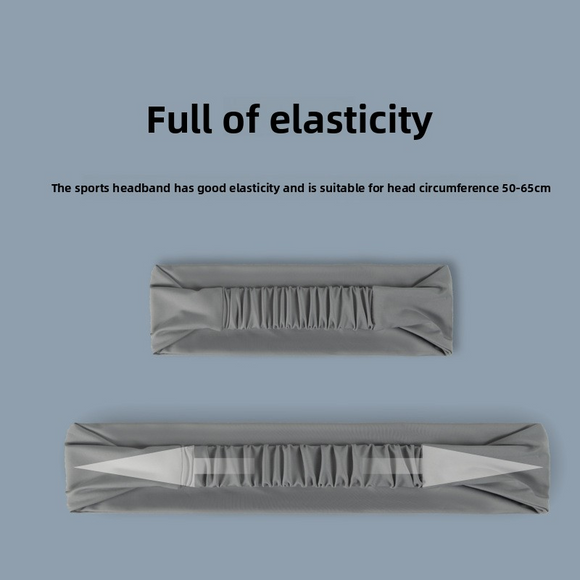 3 PCS Cooling Sports Headband Ice Silk Moisture Wicking Sweat Band for Running Gym & Yoga Non Slip White & Geometric Tech Pattern Black and Grey