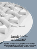 3 PCS Cooling Sports Headband Ice Silk Moisture Wicking Sweat Band for Running Gym & Yoga Non Slip White & Geometric Tech Pattern Black and Grey-7