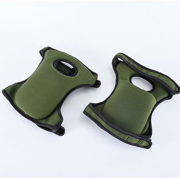 Waterproof Garden Knee Pads High Density EVA Foam Cushion for Weeding & Cleaning Adjustable Neoprene Straps Dark Green 1 Pair