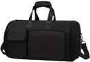 Convertible Travel Garment Bag Large Duffel Suit Carrier with Shoe Compartment & Hidden Backpack Straps Waterproof  Black-1