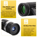 500x25 High Power HD Binoculars - Portable Concert Telescope with Phone Photography Capability, FMC Coated Optics-5