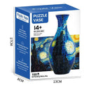 160 PCS Blue and White Porcelain 3D Puzzle Vase - DIY Interlocking Flower Vase Kit, Home Decorative and Toy Gift for Women-5